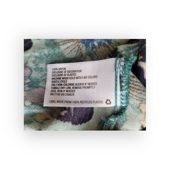 Knox Rose Keyhole Teal/Eggplant Flowy Top XL - Picture 10 of 14